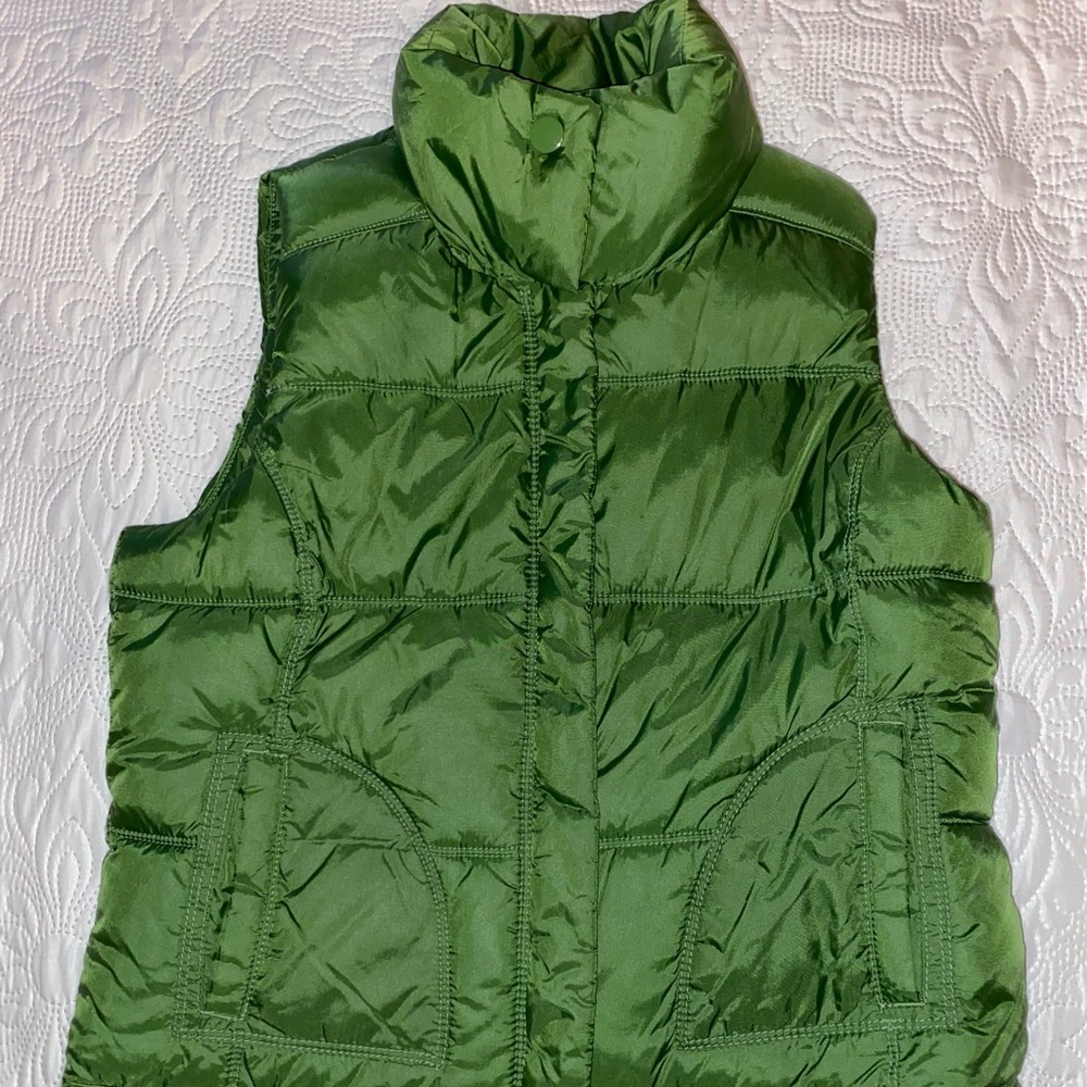Old Navy Green Fleece Lined Vest